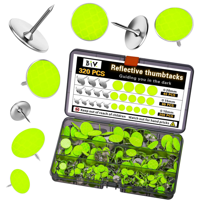 BIV Hunting Marking Reflective Thumb Pins 320pcs