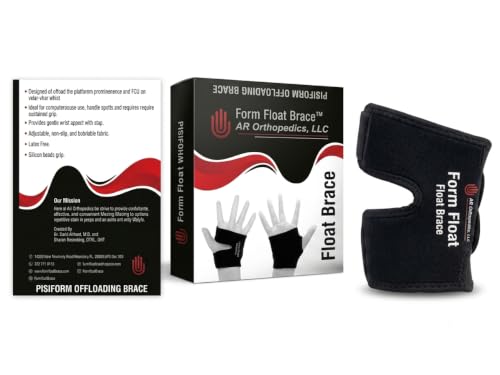 AR Orthopedics Form Float Brace Adjustable Fingerless Wrist Support Breathable, Non-Slip, Latex-Free Ideal for Computer & Daily Use, Sports, Arthritis, Wrist Pain Relief & Area Support Left Black X-Small