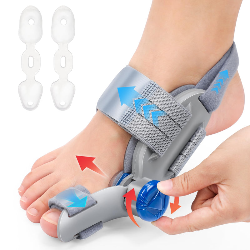 Bunion Corrector for Women & Men – Single Toe Straightener with Adjustable Alignment Knob & Silicone Pad, Day & Night Use, Fits Left or Right Foot