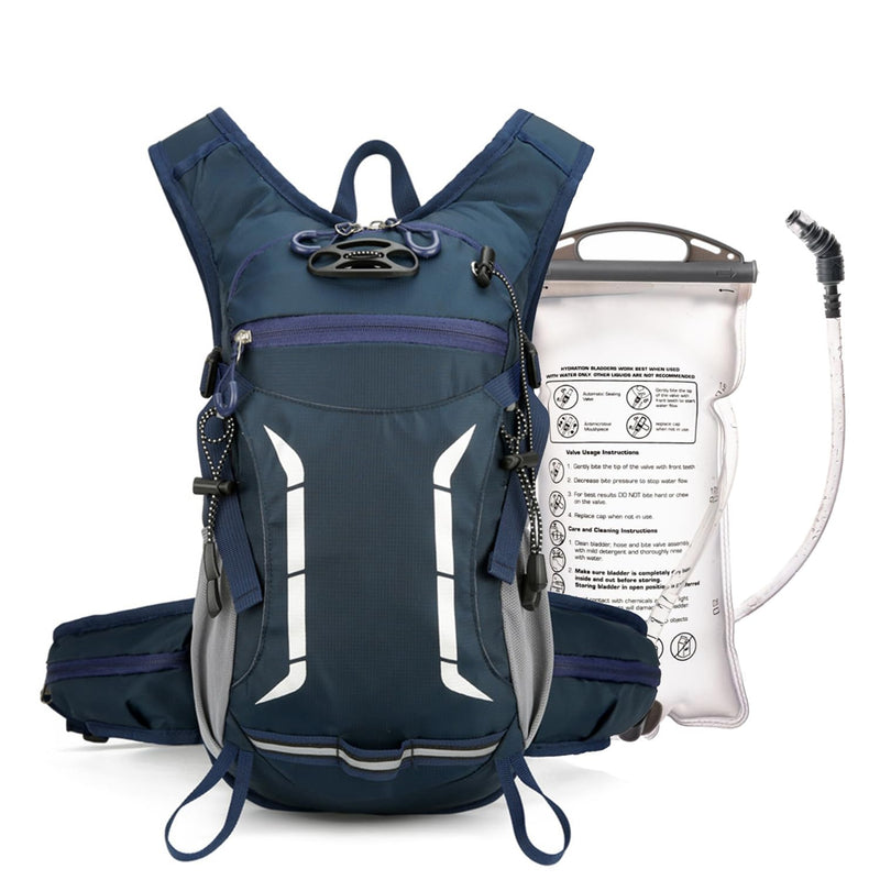 12L Hydration Backpack for Men Women,Lightweight Hydration Pack with 2L Water Bladder, Water Backpack for Cycling,Hiking,Rave,Biking and Running Outdoor Activities NAVY BLUE 12L