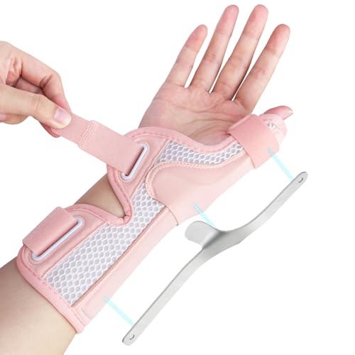 DrFinger De Quervain'S Tenosynovitis Thumb Brace Splint (Pink-Regular) Pink Regular