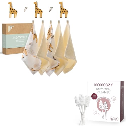 Momcozy Baby Tongue Cleaner Gauze & Soft Absorbent Baby Washcloths