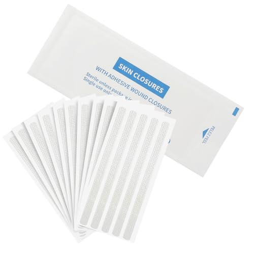 Skin Wound Closure Suture Strips 50 Sterile Quick Stitches Tape for Superficial Cuts and Incisions 6*100mm