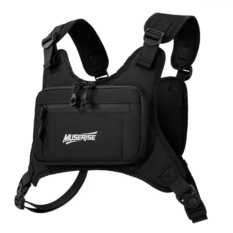 Minimalist Chest Bag For Men and Women, Chest Bag Vest For Running, Cycling. EDC Chest Pack Rig For Sports and Workouts Black New - BeesActive Australia