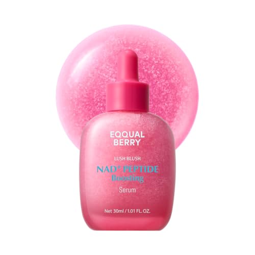 EQQUALBERRY NAD+ Peptide Boosting Serum | 14 Peptide Serum for Face, Neck & Body | Vegan Collagen & Pink Serum for Anti-Aging, Firming & Lifting | Korean Skincare (1.01 oz / 30ml) 1.01 Fl Oz (Pack of 1)