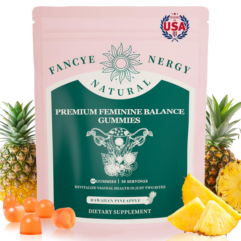 Vaginal Probiotic Gummies for Women – Advanced Feminine Balance & pH Support, Healthy Odor & Vaginal Flora, Immune & Digestive Health – Vegan, Gluten-Free – Hawaiian Pineapple – 60C