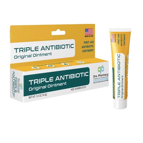 Triple Antibiotic First Aid Ointment – Soothing Skin Support for Minor Wound Care, 0.5 oz, Made in USA