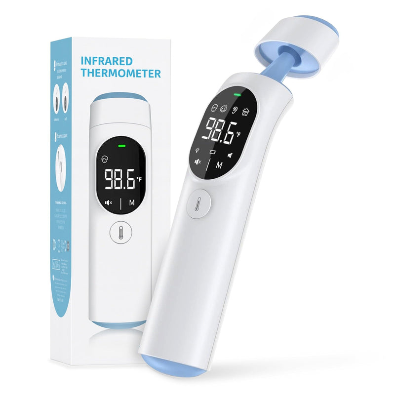 Non-Contact Infrared Thermometer, 3-in-1 Forehead, Ear & Object Thermometer, Baby and Infant Friendly, Medical-Grade Accuracy
