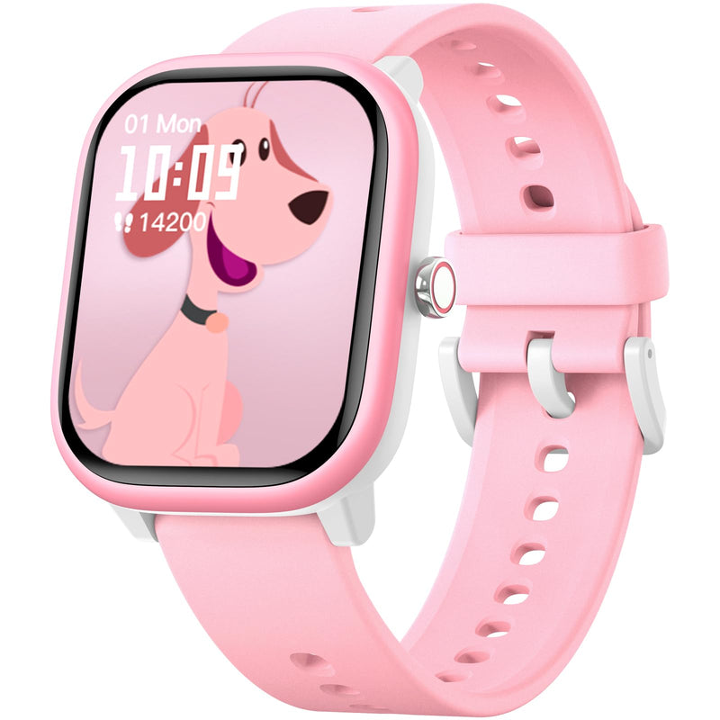 Smart Watch for Kids Girls Boys No APP/Phone Needed, 1.8" IP68 Waterproof Sport Kids Watch Pedometer, Heart Rate, Sleep Monitor, Step Counter, 12 Puzzle Games for Girls Boys Teens 6-16 Pink - BeesActive Australia