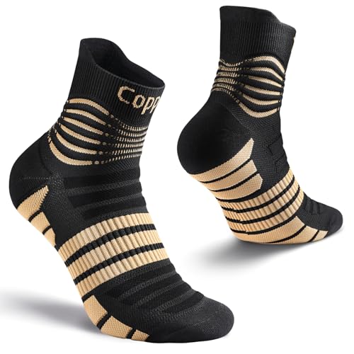 NEENCA Professional Compression Socks for Women Men Circulation, 20-30 mmHg Large High Copper