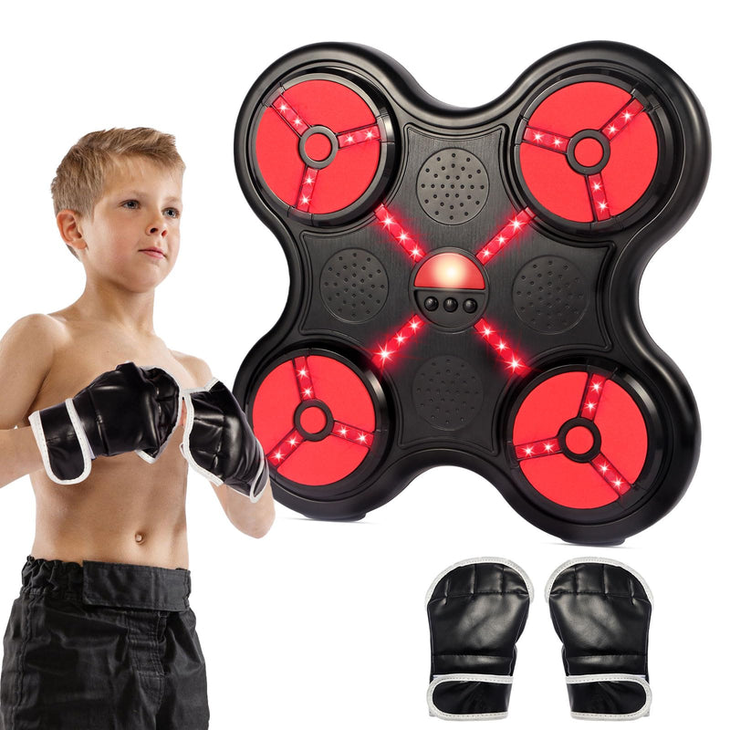 Boxing Machine Sport Toys for Kids, Indoor Wall-Mounted Smart Bluetooth Boxing Target, Boxing Training Equipment with Boxing Glove, Birthday Gifts for 3 4 5 6 7 8 9 10 11 12 Year Old Boys