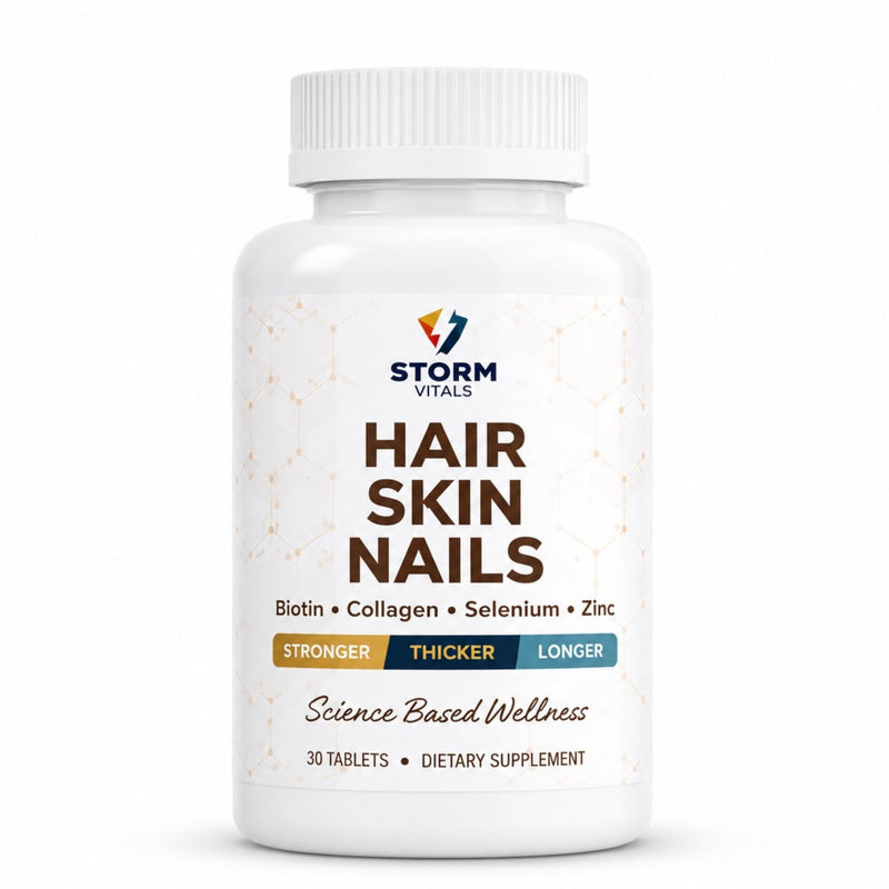 Hair, Skin & Nails – High-Potency Formula with Biotin, B-Complex, Hyaluronic Acid, Zinc, Selenium & Collagen – 30 Tablets – 30 Servings (30 Count (Pack of 1)) 30 Count (Pack of 1)