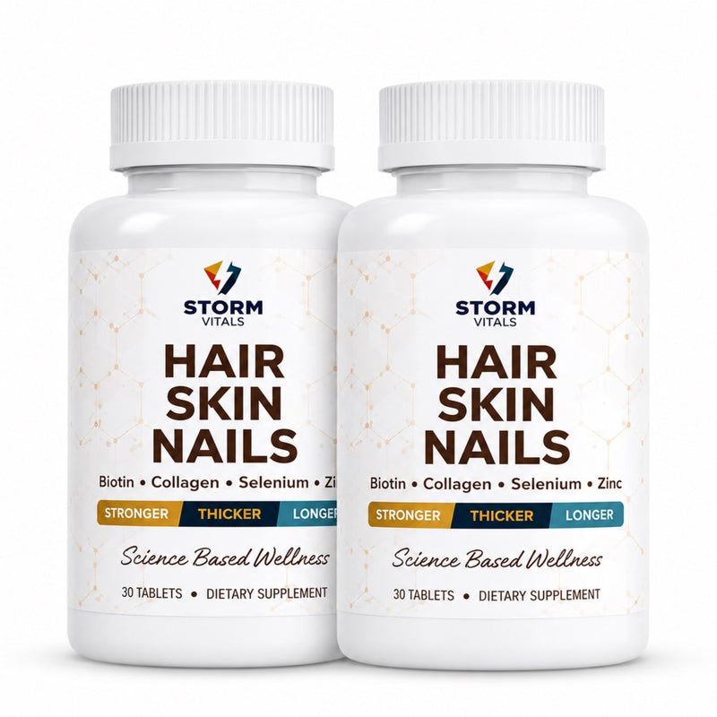 Hair, Skin & Nails – High-Potency Formula with Biotin, B-Complex, Hyaluronic Acid, Zinc, Selenium & Collagen – 30 Tablets – 30 Servings (30 Count (Pack of 2)) 30 Count (Pack of 2)