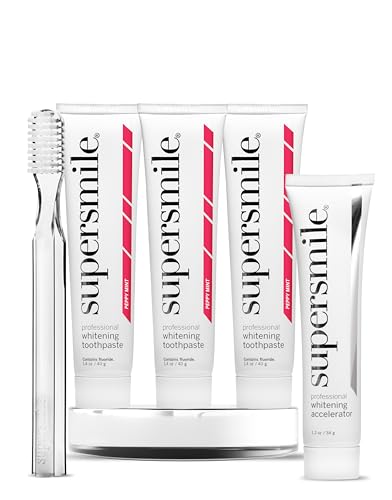 Supersmile Peppy Mint Whitening Travel Kit, 5-Piece TSA Set