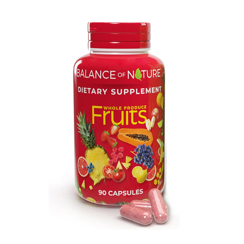 Balance of Nature Whole Fruits Superfood Supplement, 90 Servings | Made with Real Superfood Fruits to Deliver Daily Nutritional Support in a Convenient Capsule Form Every Day
