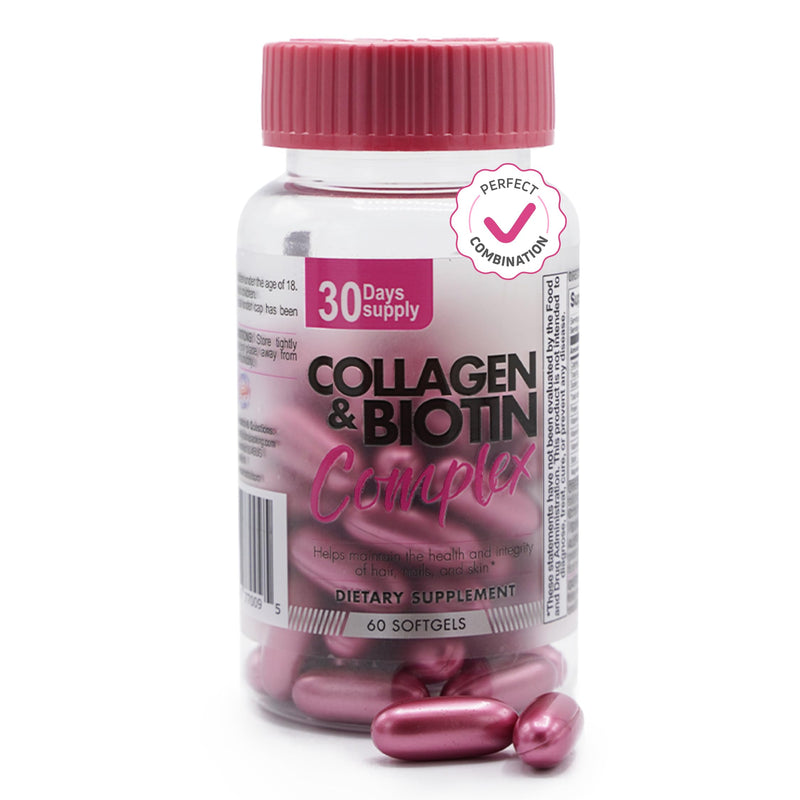 Collagen & Biotin Complex Hair Skin Nails Support 60 Count