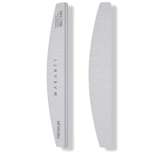 Makartt 180/240 Grit Nail Files, 2PCS Zebra Emery Boards for Natural Nails 2pcs-Nail File 180/240 Grit