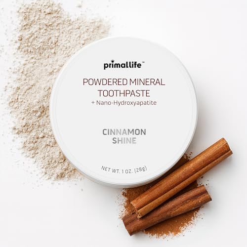 Primal Life Organics - Dirty Mouth Toothpowder, Flavored Essential Oils with Natural Kaolin & Bentonite Clay, Organic, Vegan (1 Ounce (Pack of 1), Cinnamon) 1 Ounce (Pack of 1)