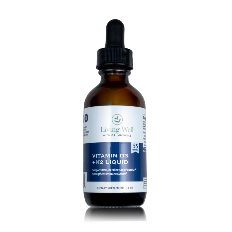 Liquid Vitamin D3 2000 IU with K2 + K1, Immune & Bone Support, 2 oz | Dentist-Developed for Strong Teeth & Calcium Absorption, Non-GMO, Gluten-Free, Soy-Free