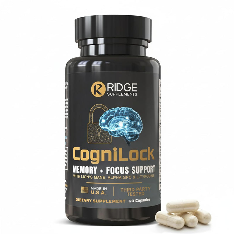 12-in-1 Nootropic Brain Supplement for Memory and Focus, Alpha GPC, Citicoline, CognatiQ™, Cognitive Support - Brain Fog Vitamins w/Lion’s Mane Lion’s Mane, 60 Count
