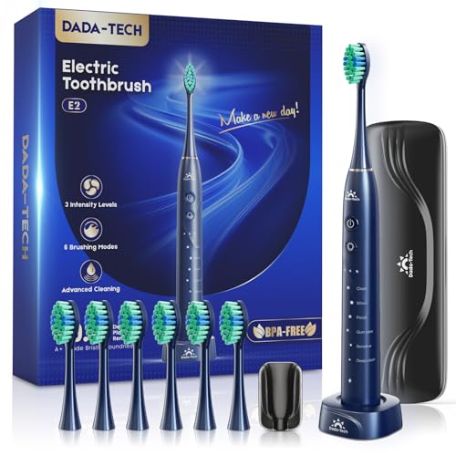 Sonic Electric Toothbrush for Adults and Kids Rechargeable Ultrasonic Blue