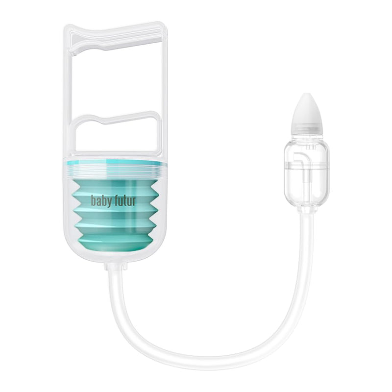 Manual Nose Sucker for Baby – Strong Suction Nasal Aspirator with Soft Silicone Tips, Easy to Clean & Reusable, Quiet and Safe Newborn Nose Cleaner by Baby Futur