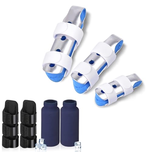 Finger Splint, 7PCS Finger Brace Ice Pack for Index, Middle, Ring Fingers Straightening Arthritis Knuckle Immobilization
