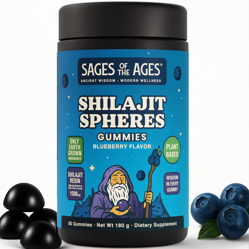 Himalayan Shilajit Gummies for Men & Women ‚Äì 1500mg per Serving ‚Äì Plant-Based, Sugar-Free, 60 Gummies ‚Äì Standardized to 50% Fulvic Acid ‚Äì Blueberry Flavor ‚Äì Vegan, Non-GMO, Gluten-Free Supplement