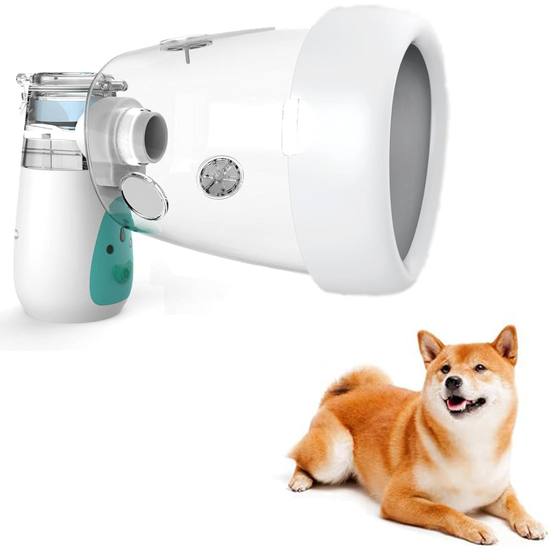 Pet Nebulizer for Dogs, Dog Nebulizer and Inhaler Mask for Dog,Low Noise, Suitable for Medium-Sized Dogs, Green M