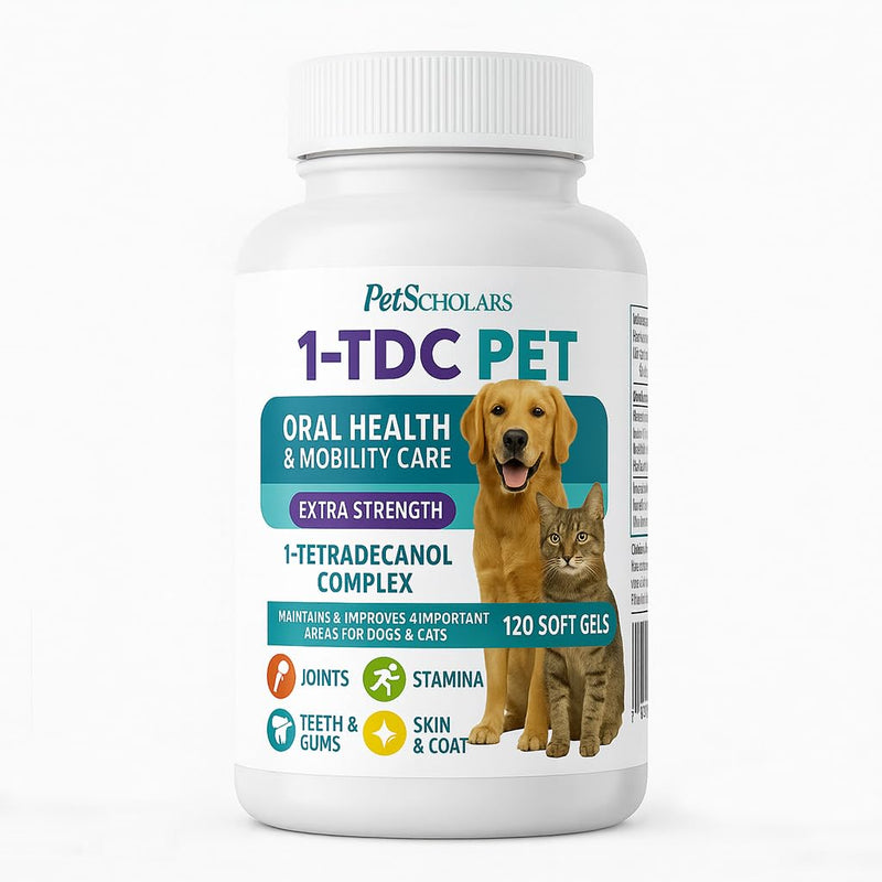 1TDC Dental & Joint Health Softgel Supplement for Dogs & Cats, Supports Oral Health, Stamina, Mobility, Muscle Strength & Recovery, Maintains Skin & Coat Health of Pets (120 Soft Gels) 120 Soft Gels
