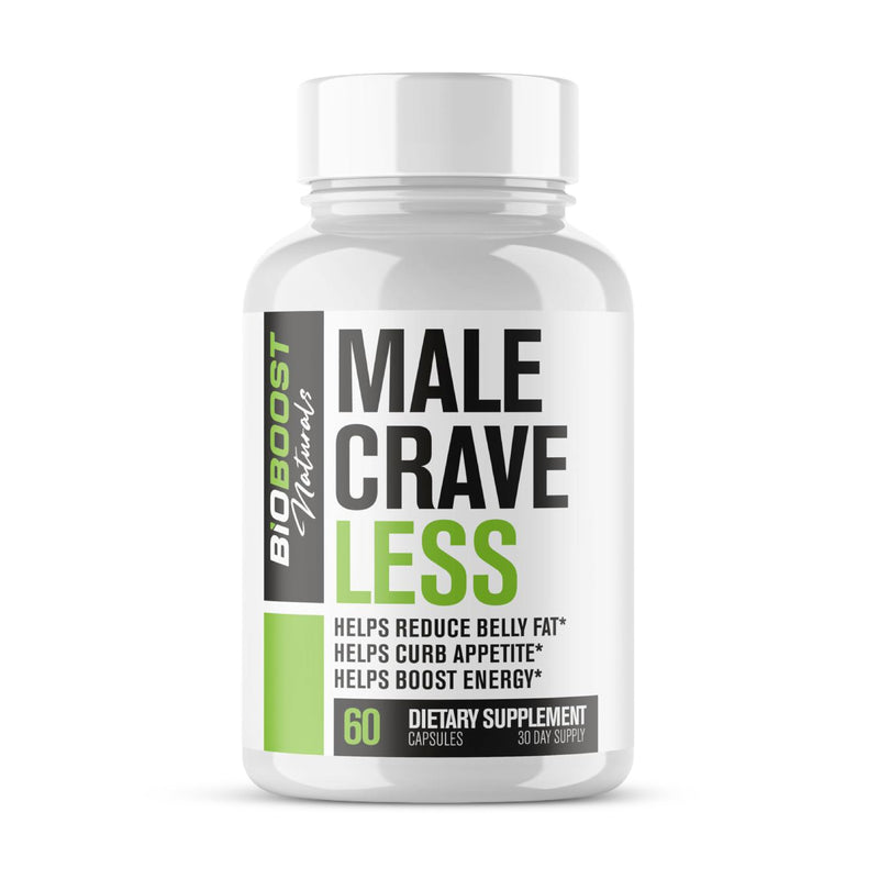 Male Crave Less - Fat Burner & Appetite Suppressant for Men to Help Shed Belly Fat, Sustain Muscle & Boost Energy | 3rd Party Tested Supplement - 60 Weight Loss Pills to Help Lose Weight - BeesActive Australia