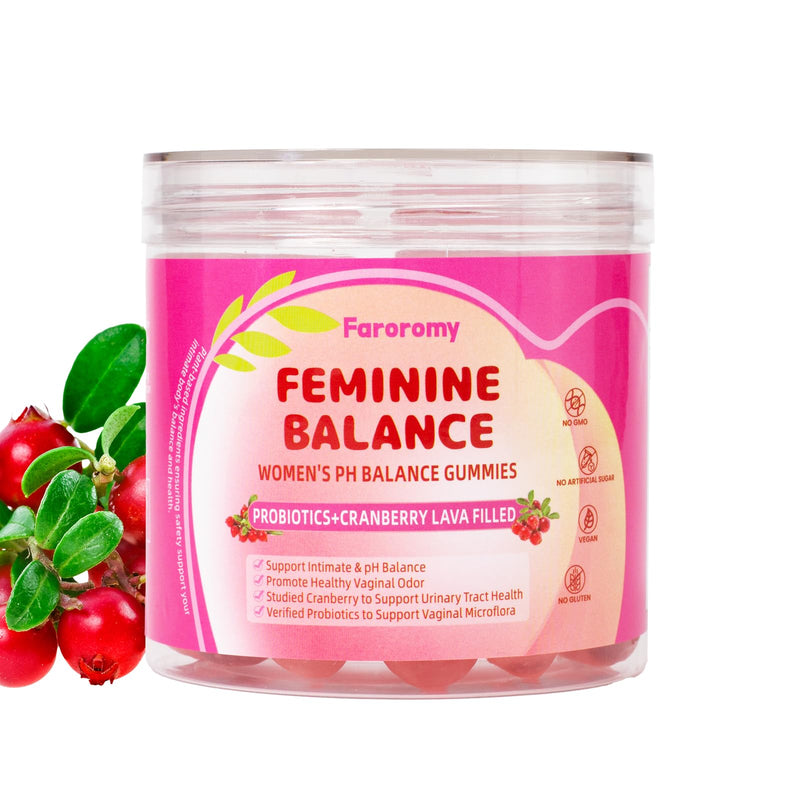 Feminine Probiotic Gummies with Cranberry, 60 Count