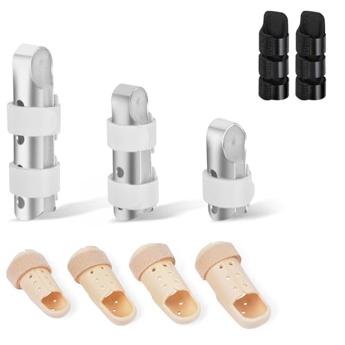 Finger Splint, 9PCS Finger Brace for Index, Middle, Ring Fingers Straightening Arthritis Knuckle Immobilization