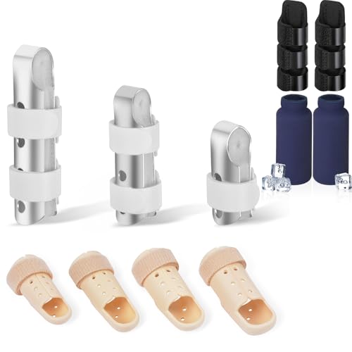Finger Splint, 11PCS Finger Brace Ice Pack for Index, Middle, Ring Fingers Straightening Arthritis Knuckle Immobilization