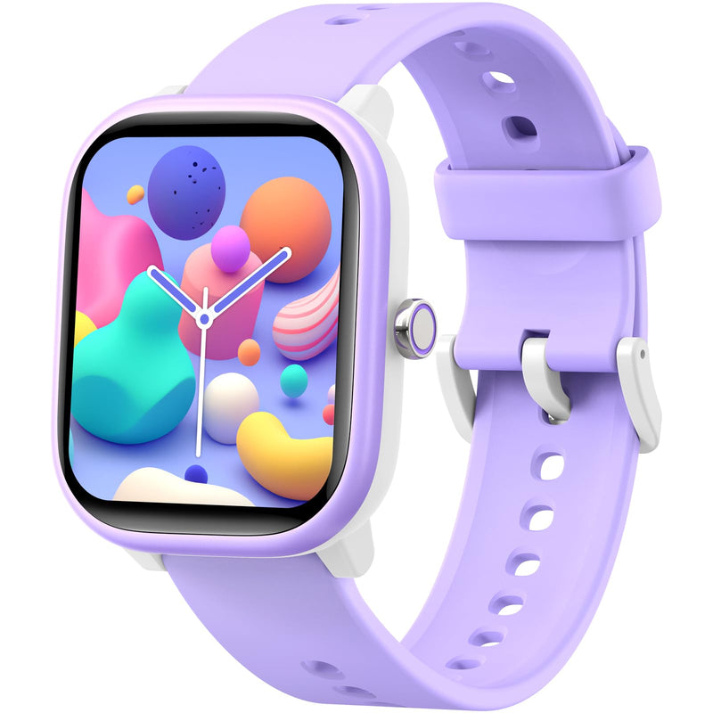 Kids Wach for Girls Boys 6-15 Year Old - Smart Watch for Kids 1.8" Fitness Tracker,No Phone needed,Pedometer Sleep Monitor Heart Rate Waterproof,Puzzle Game for Girls Boys Teens Birthday Gift (Purple) Purple - BeesActive Australia