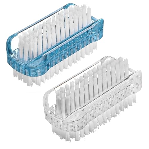 2PCS Two Sided Nail Brush Scrub Fingernail Brushe,with Non Slip Grip