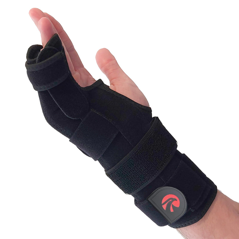Pinky Finger Splint Boxer Fracture Brace | Ulnar Gutter Splint Hand Brace | Ring & Little Finger Splints | Broken Metacarpal Support Cast | Dupuytren's Contracture | Boxers Pinky Braces (MED RIGHT) Right Hand Black Medium