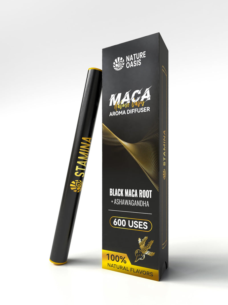 Maca Diffuser with Ashwagandha, Vitamin B12 & C ‚Äì Natural Plant-Based Stamina Stick ‚Äì Caffeine-Free Alpha Pen for Daily Vitality & Endurance