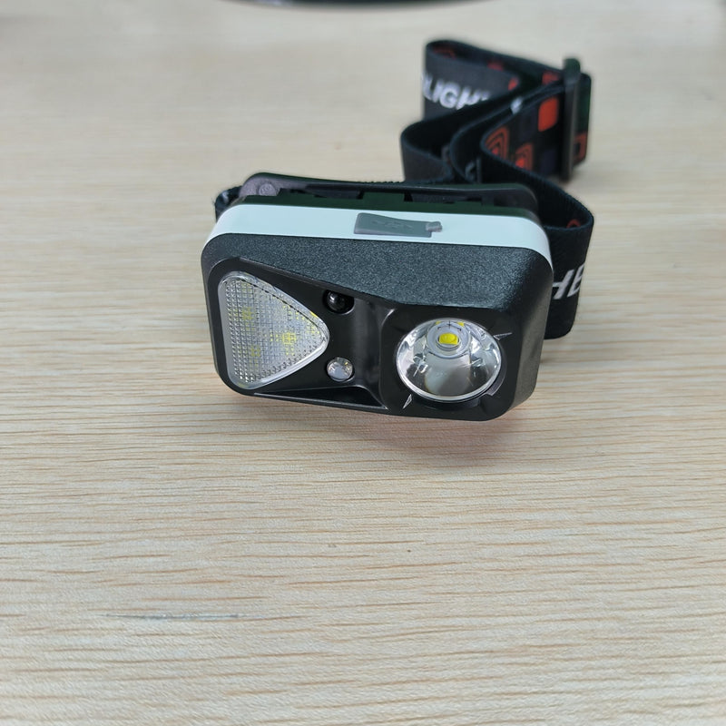 LED Headlamp Rechargeable Super Bright Headlight with Motion Sensor for Camping, Hiking, Running, Fishing, 5 Pack