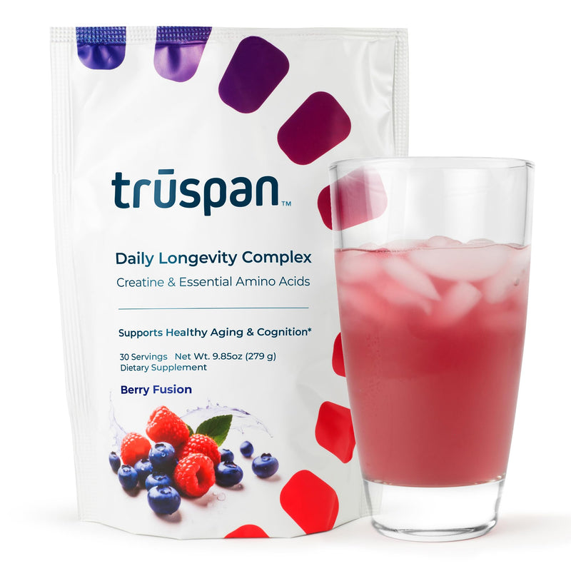 TruSpan Creatine Monohydrate Powder for Men & Women, Micronized Sugar Free | 2.5g creatine monohydrate with amino acids and vitamins, muscle recovery and energy support, sugar free, 30 servings Berry Fusion 9.85 Ounce (Pack of 1)
