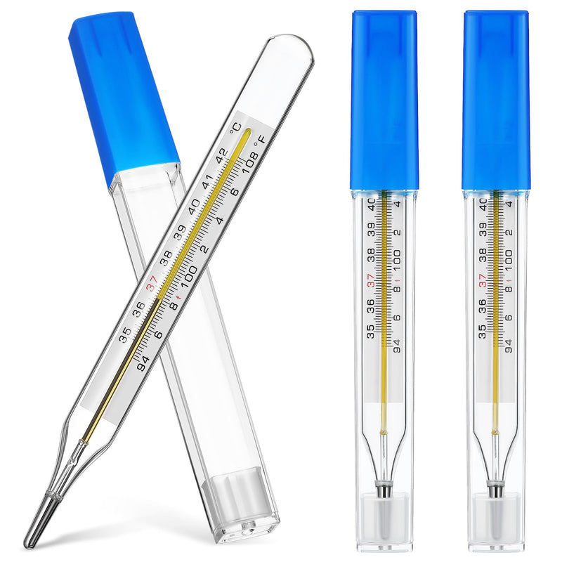 TOYANDONA 3PCS Glass Temperatures Measurement Adult - General Use Temperature Testing Tools Accurate Temperature Measurement for Families, Dual Scale