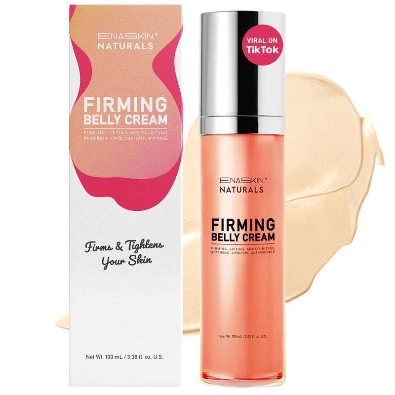 Enaskin Naturals Belly Firming Cream: B Flat Skin Tightening, Cellulite & Stretch Mark Reduction Cream for Stomach, Thighs and Booty - Hydrating Body Lotion for Women & Men - Orange 100 mL Orange 100mL - BeesActive Australia