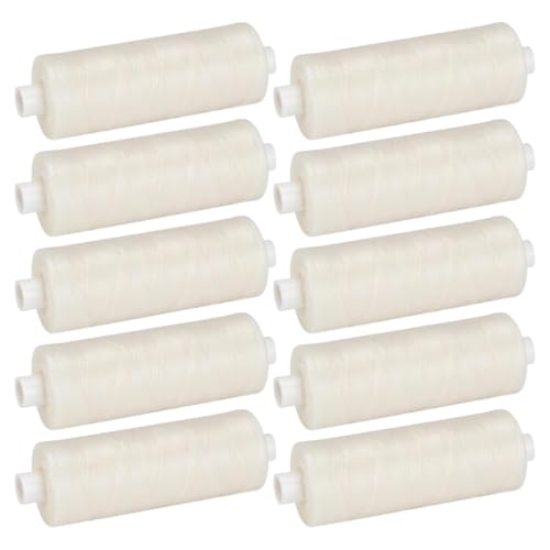 Dental Floss Refill 200 Yards Each, Shred-Resistant Durable Large Jumbo Mint Waxed Spool Floss Refill Bulk Pack with Green Translucent Dispenser (10-Pack) 60 Foot (Pack of 10)
