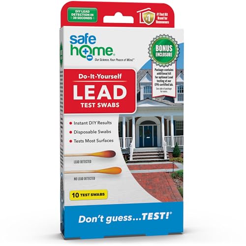 Safe Home® Lead in Solids Combo Test Kit – 10 DIY Swabs + Optional Testing at our EPA Certified Lab – Made in the USA for Homeowners & Contractors – (1 Pack) 1