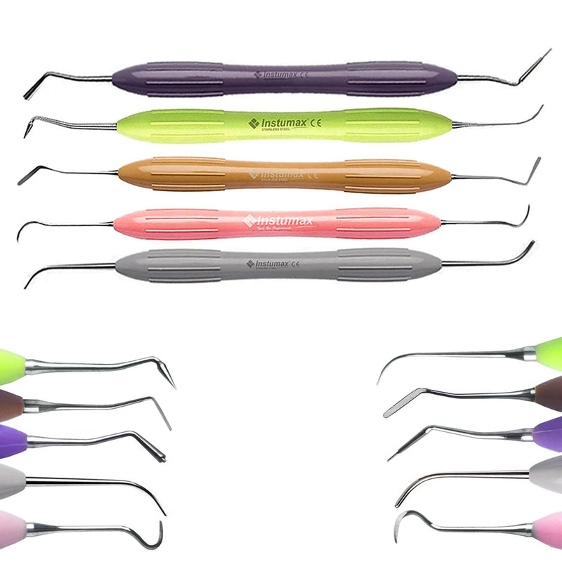 Dental Composite Placement Filling Instruments Silicon Handle Restoration Plugger/Spatula Appling Condensing Resin Tooth Restoration Set Of 5 - BeesActive Australia