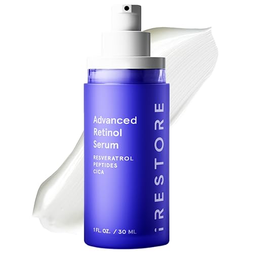 iRestore Retinol Serum for Face - 1% Retinol with Peptides & Hyaluronic Acid - Anti Aging Night Serum for Sensitive Skin - Fragrance Free, Reduces Fine Lines, Wrinkles (Pack of 1) Pack of 1