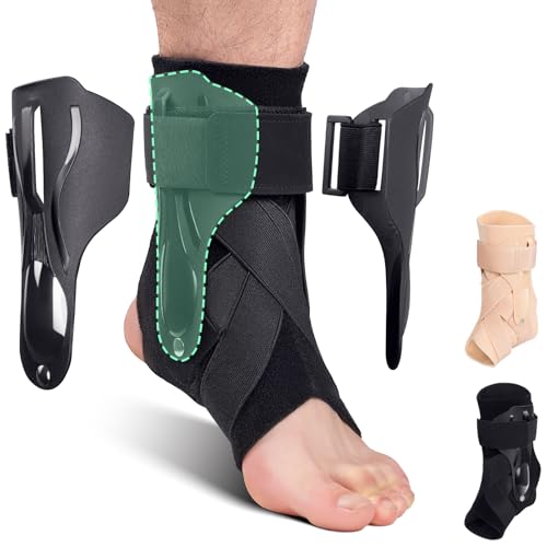 Ankle Support Brace with X-shaped Cross-fixing Compression Sleeve Lace Up Ankle Support for Men and Women, Ankle Wrap Suitable for Running, Sports (Black,Small) Small Black