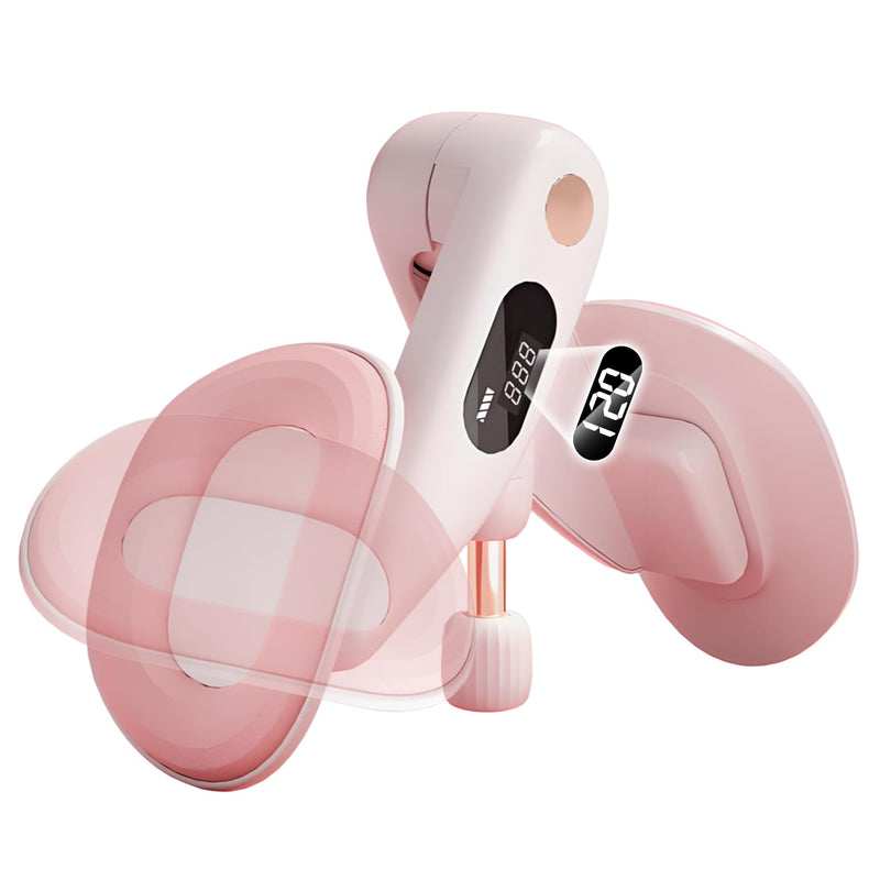 Thigh Master, Adjustable Thigh Trainer & Kegel Exerciser(10-70LB) with Leg Straps, Pelvic Floor Strengthener Devices for Women&Men, LED Counter, Postpartum Recovery, Home Gym Workout Equipment Pink - BeesActive Australia