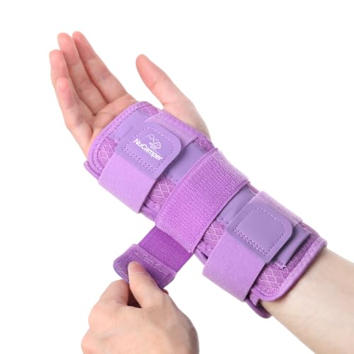 NuCamper Wrist Brace for Carpal Tunnel Wrist Support Right Hand Purple Purple-Right S/M