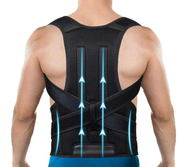 Posture Corrector for Women & Men - Adjustable Back Brace, Lumbar Support for Pain Relief, Scoliosis & Hunchback Correction, Spine Alignment Aid L(33"-37") L(33"-37") - BeesActive Australia